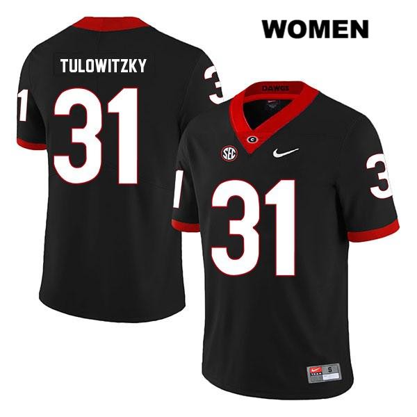 Georgia Bulldogs Women's Reid Tulowitzky #31 NCAA Legend Authentic Black Nike Stitched College Football Jersey HXU5856NM